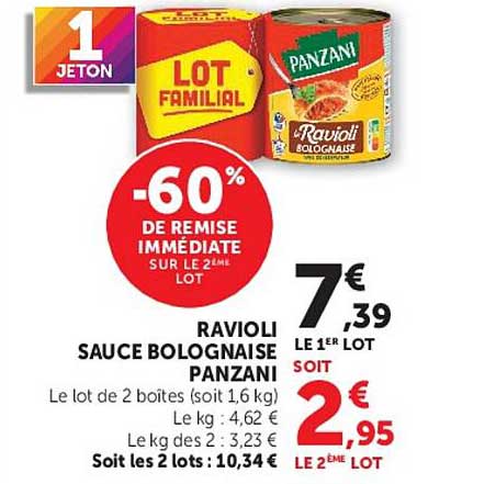 RAVIOLI SAUCE BOLOGNAISE PANZANI