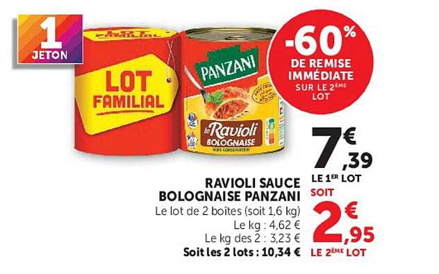 RAVIOLI SAUCE BOLOGNAISE PANZANI