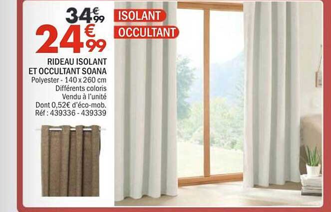 RIDEAU ISOLANT ET OCCULTANT SOANA