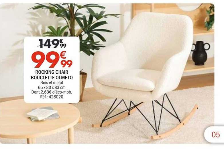 ROCKING CHAIR BOUCLETTE OLMETO