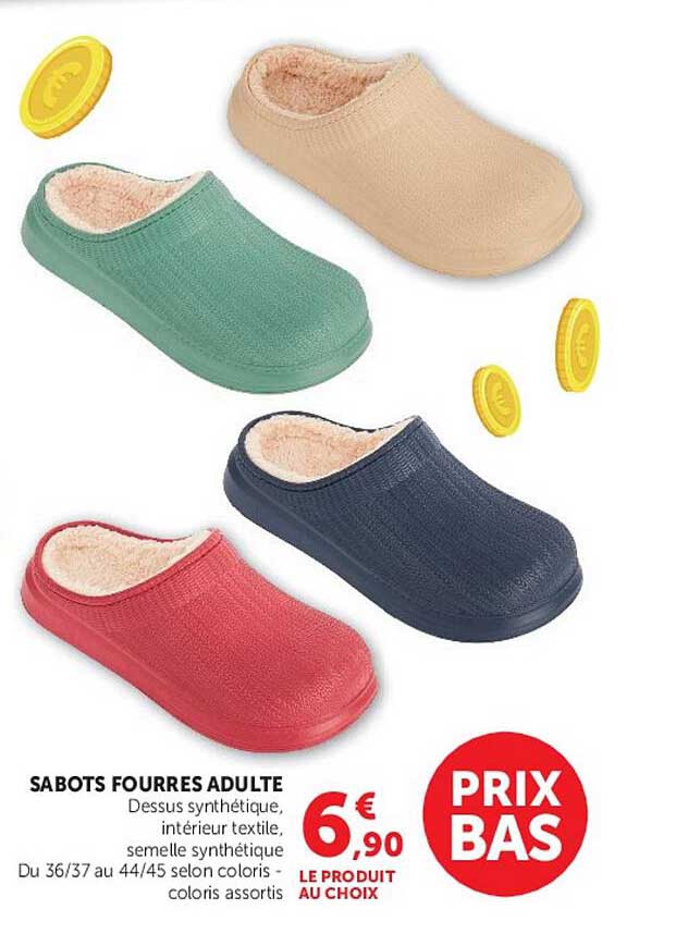 SABOTS FOURRES ADULTE