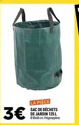 SAC DE DÉCHETS DE JARDIN 125 L