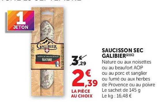 SAUCISSON SEC GALIBIER