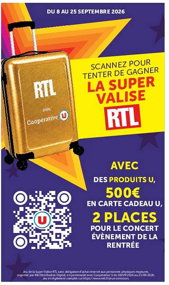 SCANNEZ POUR TENTER DE GAGNER LA SUPER VALISE RTL
