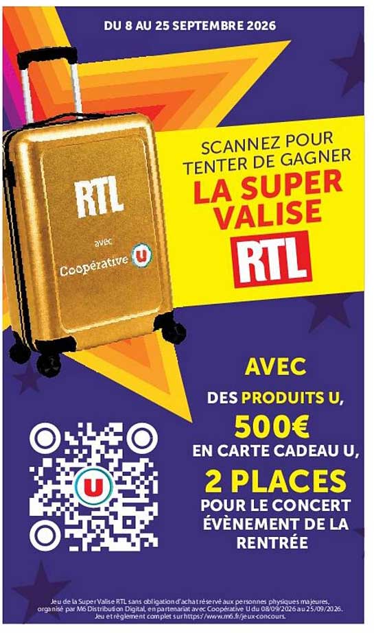 SCNANNEZ POUR TENTER DE GAGNER LA SUPER VALISE RTL