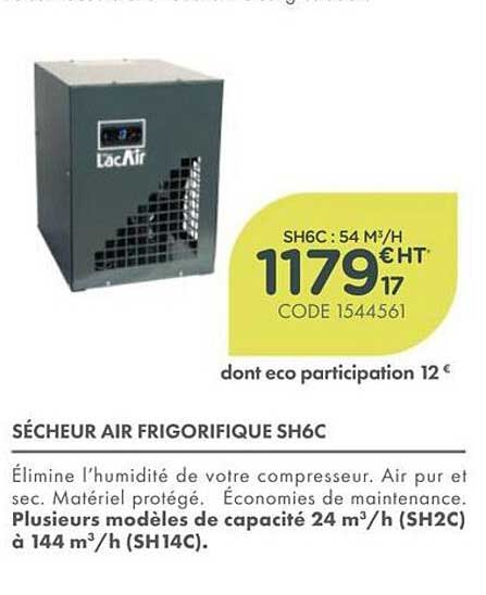 SÉCHEUR AIR FRIGORIFIQUE SH6C