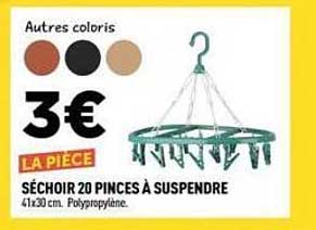SÉCHOIR 20 PINCES À SUSPENDRE