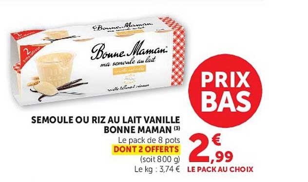 SEMOULE OU RIZ AU LAIT VANILLE BONNE MAMAN (3)