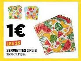 SERVIETTES 3 PLIS