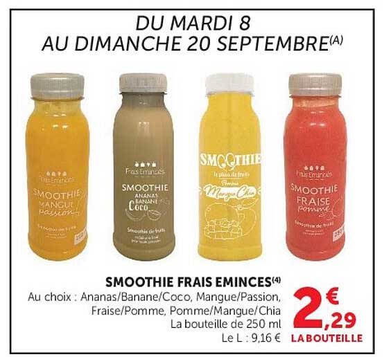 SMOOTHIE FRAIS EMINCÉS
