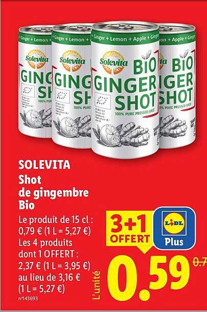 SOLEVITA Shot de gingembre Bio