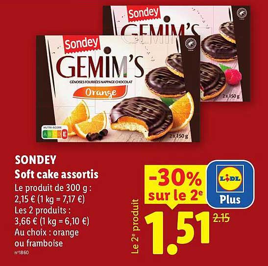 SONDEY Soft cake assortis