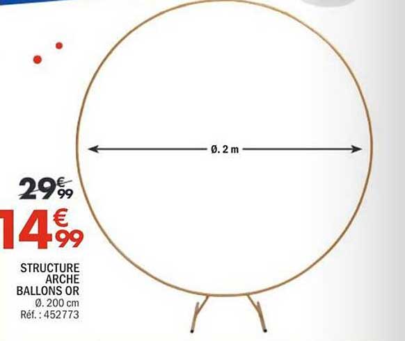 STRUCTURE ARCHE BALLONS OR Ø. 200 cm