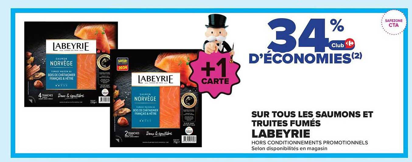 SUR TOUS LES SAUMONS ET TRUITES FUMÉS LABEYRIE