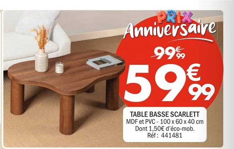TABLE BASSE SCARLETT