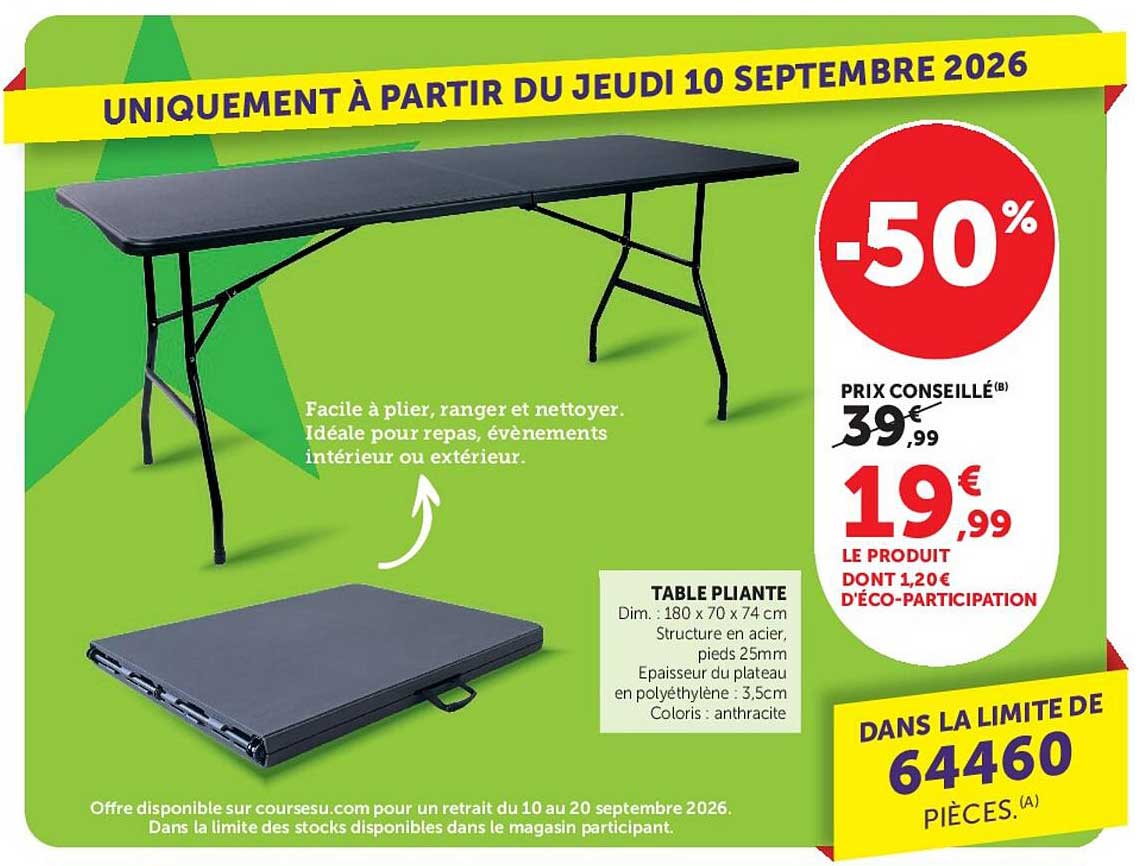 TABLE PLIANTE