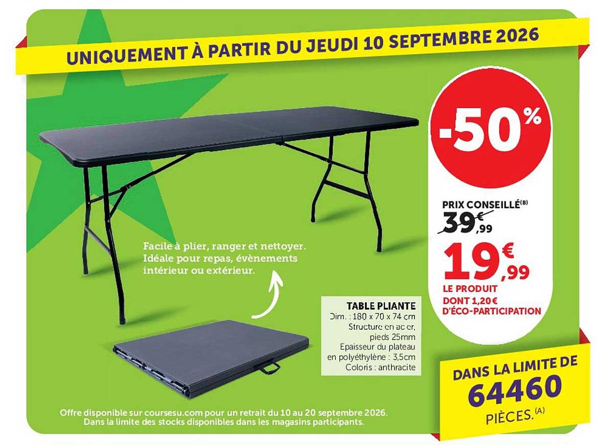 TABLE PLIANTE