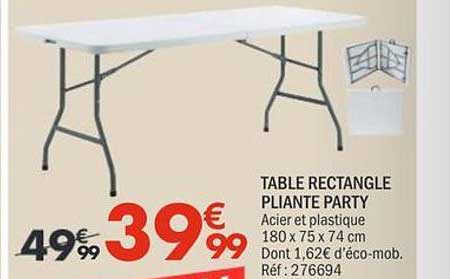 TABLE RECTANGLE PLIANTE PARTY