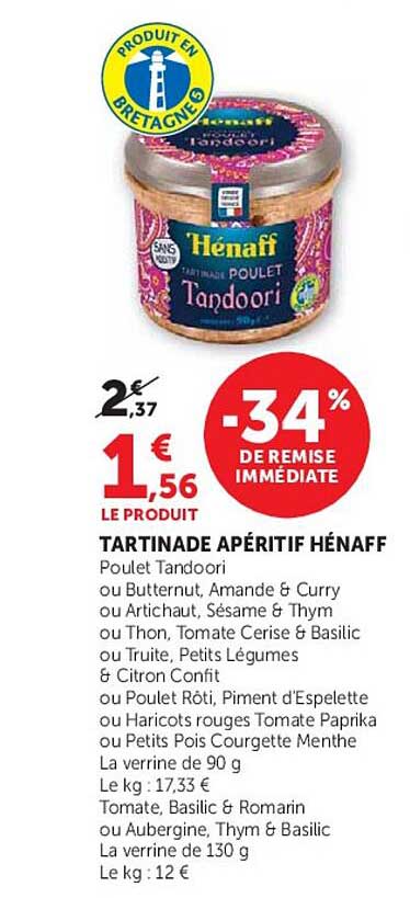 TARTINADE APÉRITIF HÉNAFF