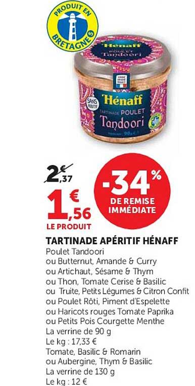 TARTINADE APÉRITIF HÉNAFF