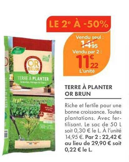 TERRE À PLANTER OR BRUN