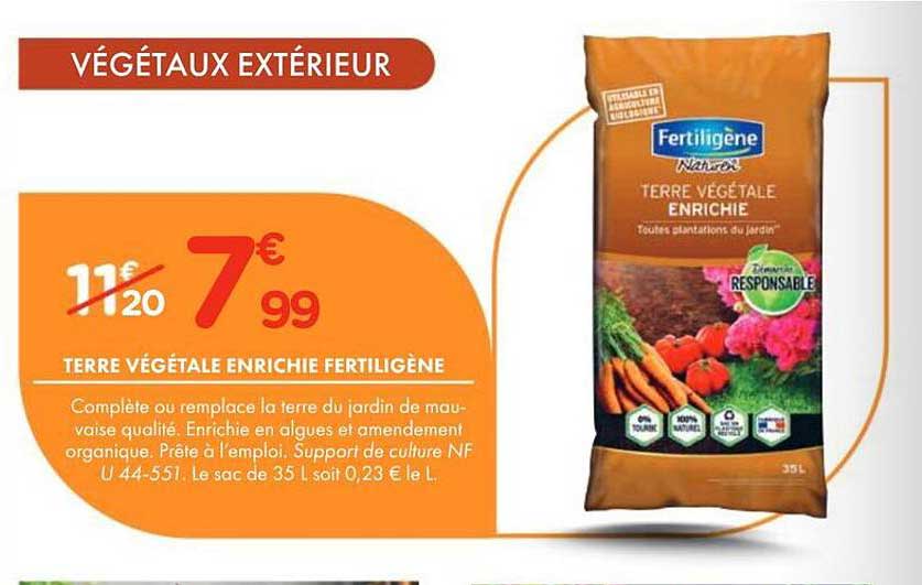 TERRE VÉGÉTALE ENRICHIE FERTILIGÈNE