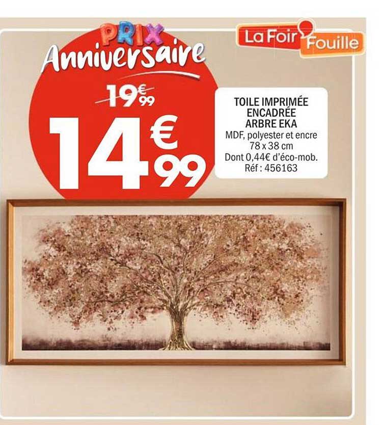TOILE IMPRIMÉE ENCADRÉE ARBRE EKA