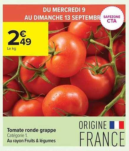 Tomate ronde grappe