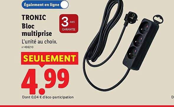 TRONIC Bloc multiprise