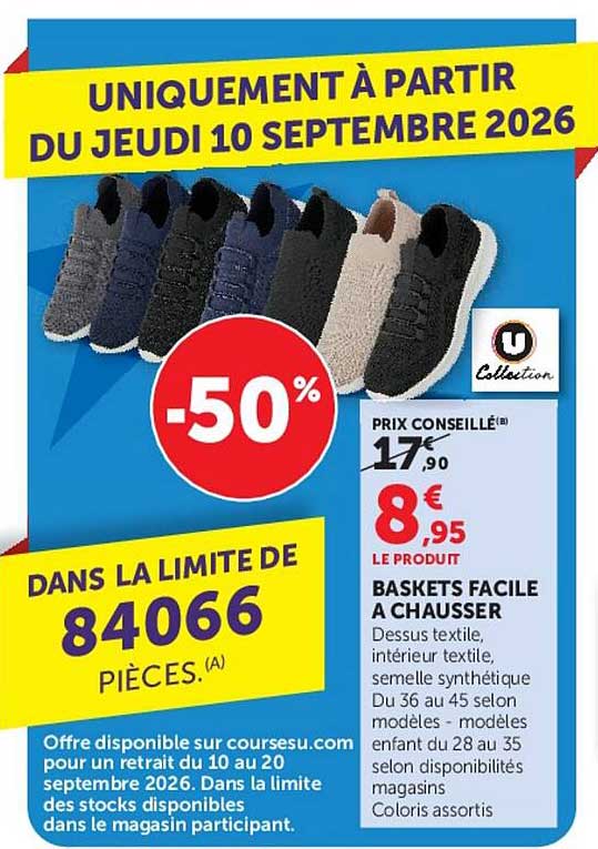 UNIQUEMENT À PARTIR DU JEUDI 10 SEPTEMBRE 2026