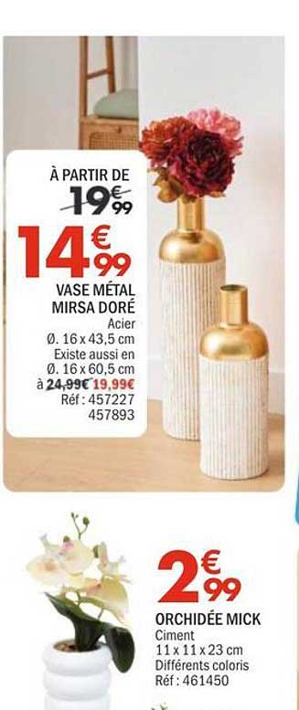 VASE MÉTAL MIRSA DORÉ
