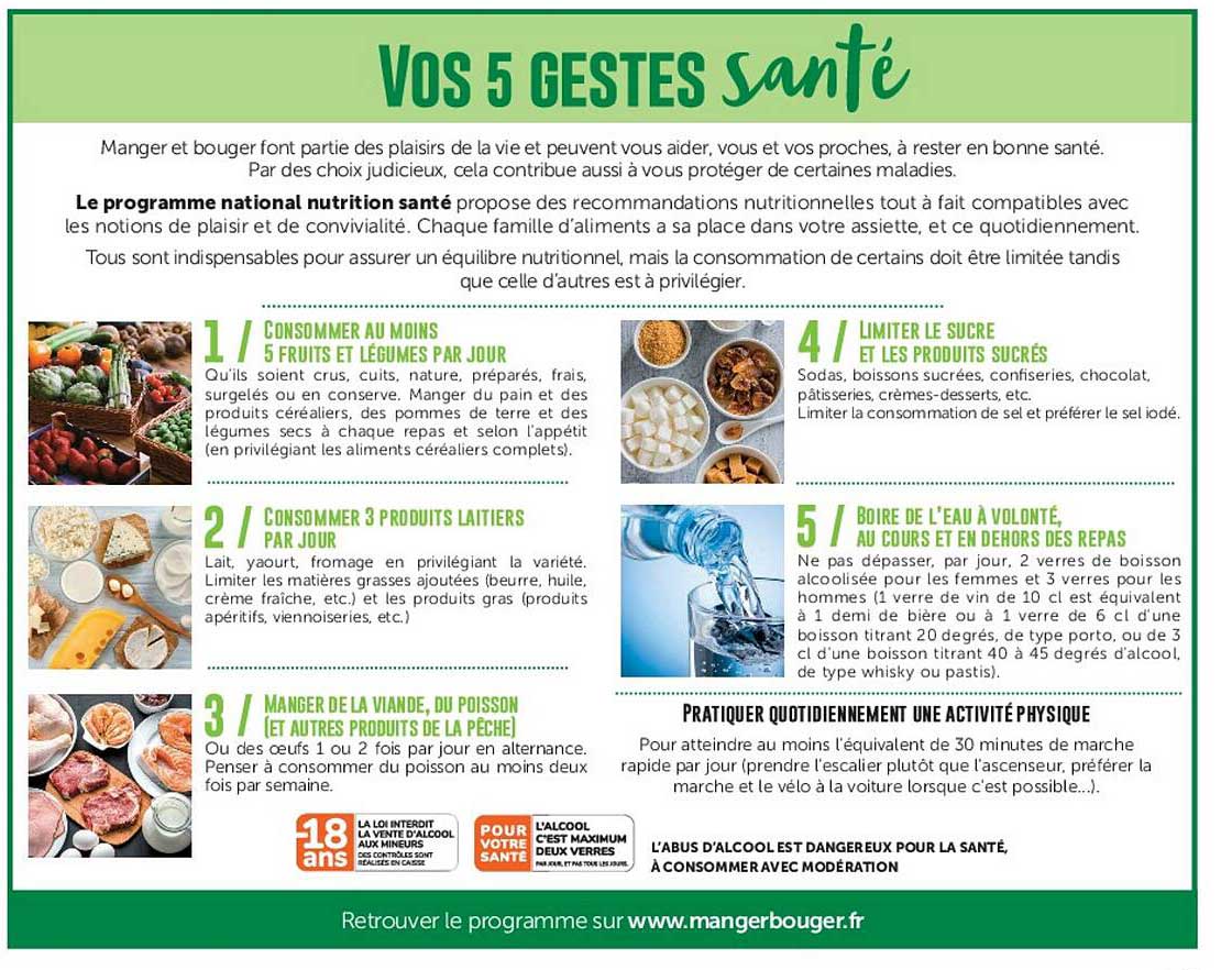 Vos 5 gestes santé