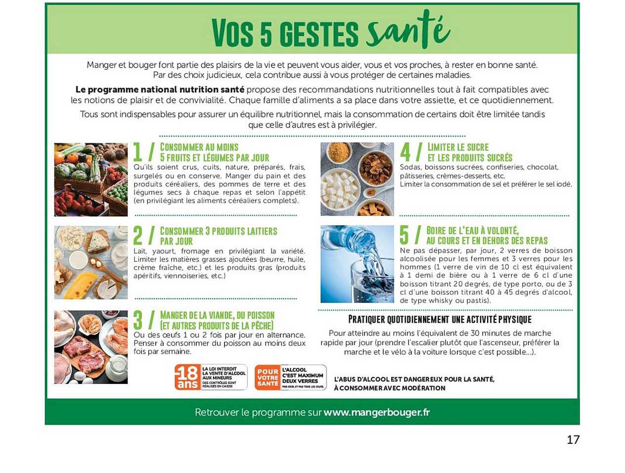 Vos 5 gestes santé