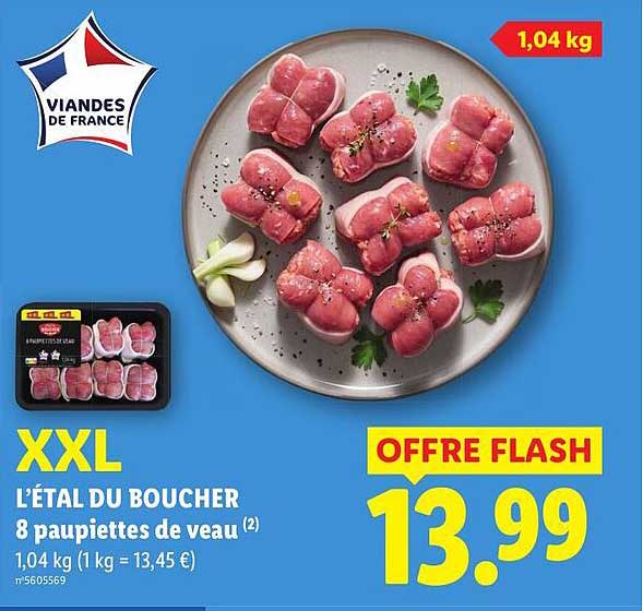 XXL L’ÉTAL DU BOUCHER 8 paupiettes de veau
