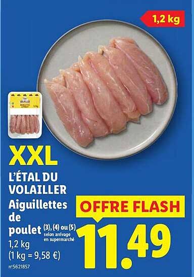 XXL L’ÉTAL DU VOLAILLER Aiguillettes de poulet (3), (4) ou (5)