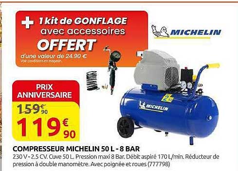 1 kit de gonflage avec accessoires OFFERT