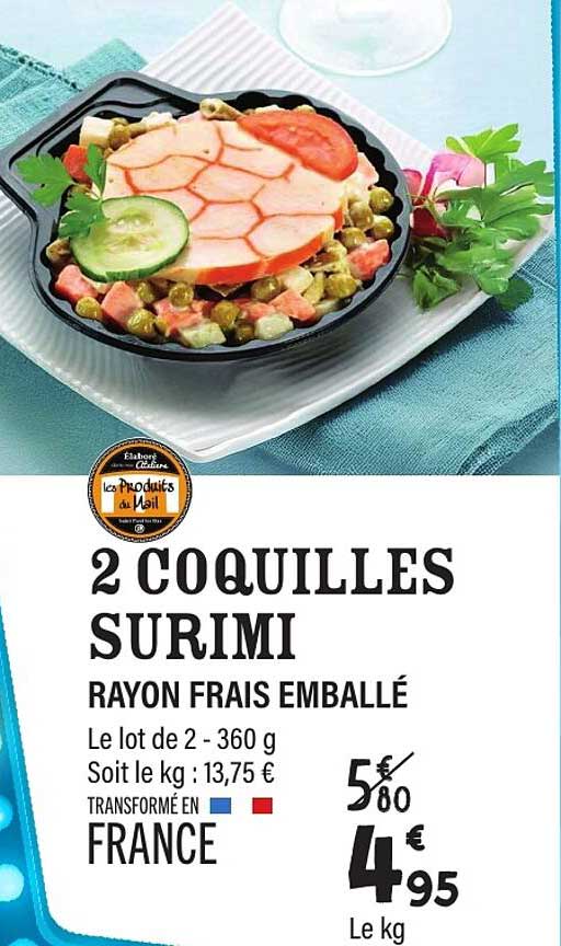 2 COQUILLES SURIMI