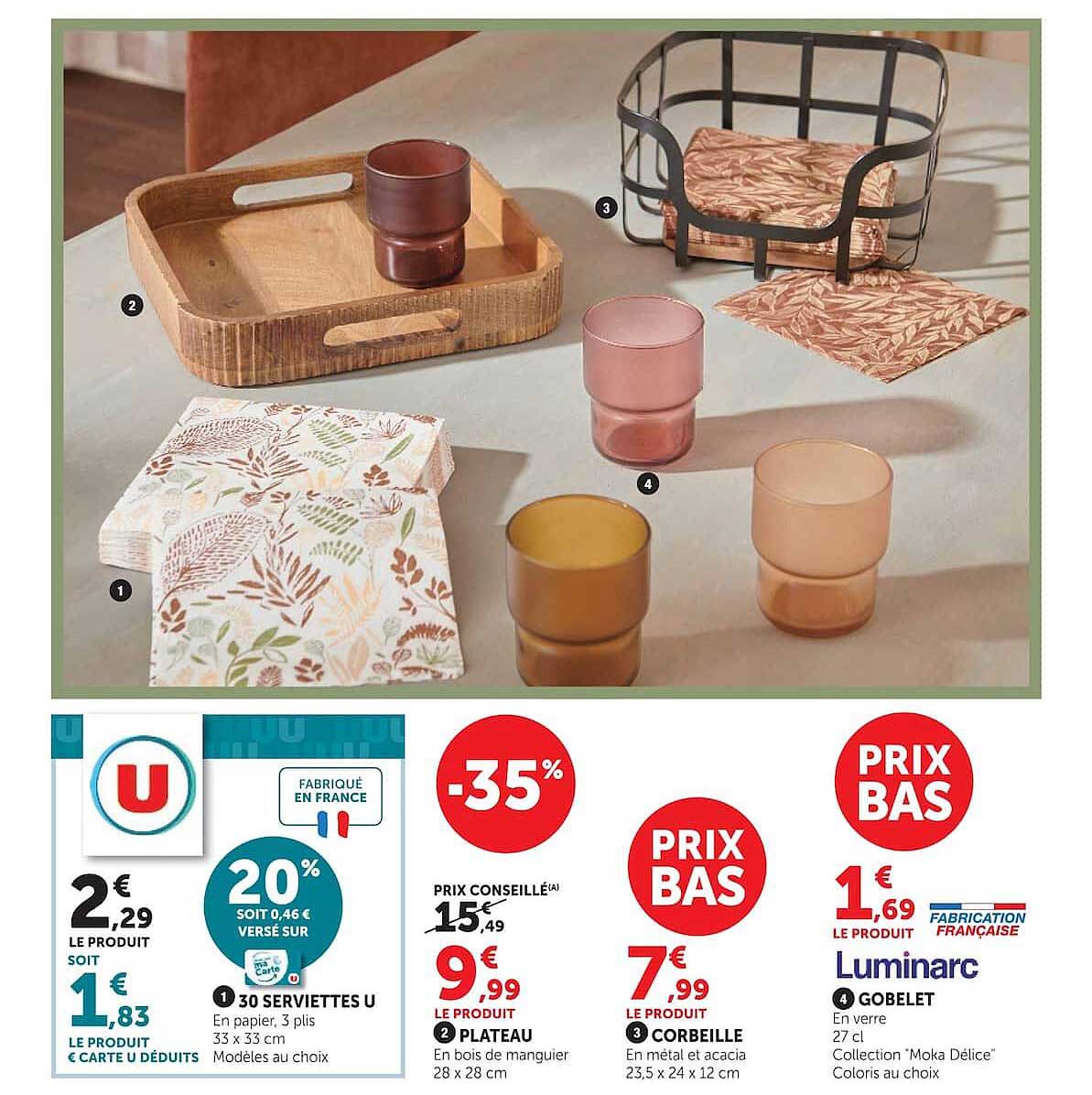 30 SERVIETTES U