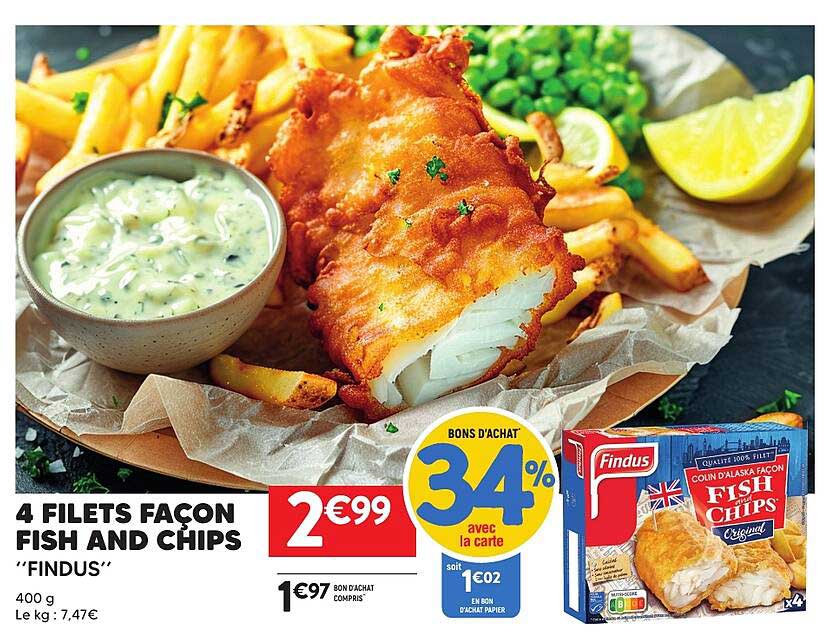 4 filets façon fish and chips "Findus"