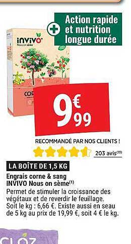 Action rapide et nutrition longue durée