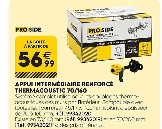 APPUI INTERMÉDIAIRE RENFORCÉ THERMACOUSTIC 70/160