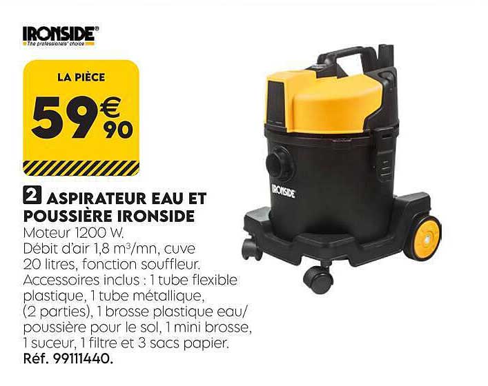 ASPIRATEUR EAU ET POUSSIERE IRONSIDE