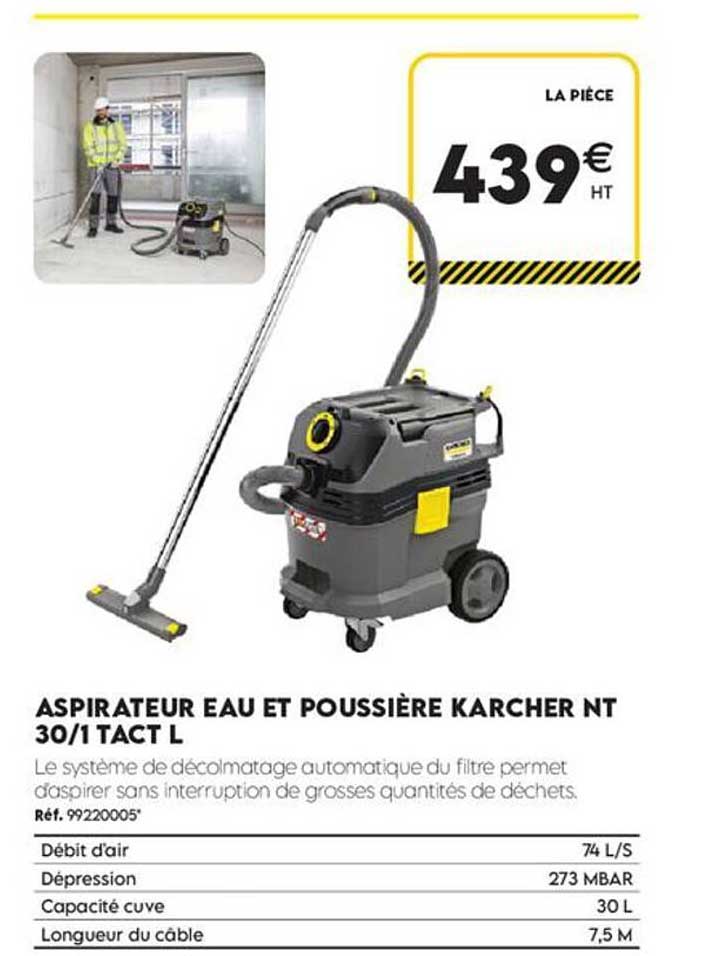ASPIRATEUR EAU ET POUSSIERE KARCHER NT 30/1 TACT L