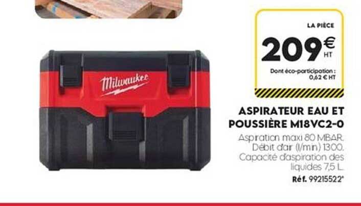 ASPIRATEUR EAU ET POUSSIÈRE M18VC2-0
