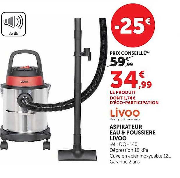 ASPIRATEUR EAU & POUSSIERE LIVOO