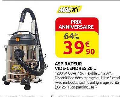 ASPIRATEUR VIDE-CENDRES 20 L