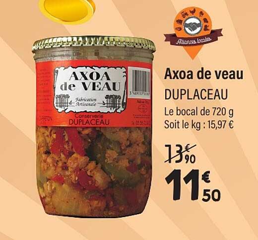 Axoa de veau DUPLACEAU