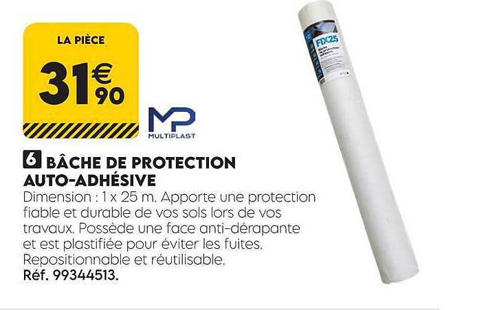 BÂCHE DE PROTECTION AUTO-ADHÉSIVE