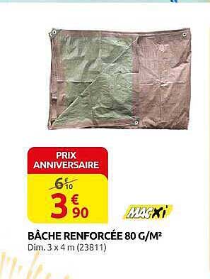 BÂCHE RENFORCÉE 80 G/M²