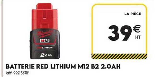 BATTERIE RED LITHIUM M12 B2 2.0AH